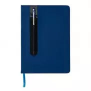 Notatnik A5 Deluxe, touch pen - niebieski