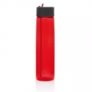 Butelka sportowa 750 ml ze słomką - czerwony, szary