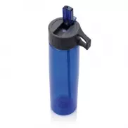 Butelka sportowa 750 ml ze słomką - niebieski, szary