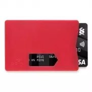 Etui na kartę kredytową, ochrona RFID - czerwony