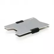 Minimalistyczny portfel, ochrona RFID - srebrny, czarny