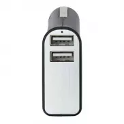 Ładowarka samochodowa USB, młotek bezpieczeństwa - czarny, srebrny