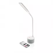 Lampka 32 LED, głośnik bezprzewodowy 2,5W, ładowarka USB - biały
