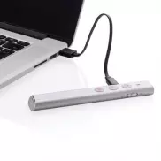 Wskaźnik laserowy, prezenter USB - srebrny