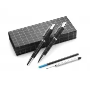 Zestaw piśmienny, długopis i pióro kulkowe - czarny