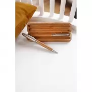 Zestaw piśmienny, długopis i pióro kulkowe - drewno
