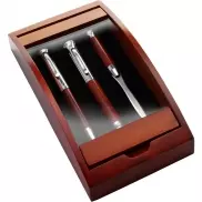 Zestaw piśmienny, długopis, pióro wieczne i nóż do otwierania listów - drewno