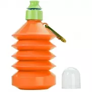 Składana butelka sportowa 600 ml z karabińczykiem - pomarańczowy