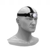 Latarka na głowę 8 LED | Marcel - srebrny