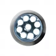 Latarka 9 LED - srebrny