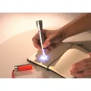 Latarka 2 LED, długopis - czerwony