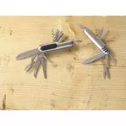 Nóż wielofunkcyjny, scyzoryk, 7 funkcji - srebrny