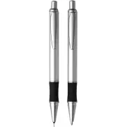 Zestaw piśmienny, długopis i ołówek mechaniczny - srebrny
