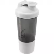 Butelka sportowa 500 ml, shaker - biały