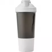 Butelka sportowa 500 ml, shaker - biały