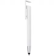 Długopis, touch pen, stojak na telefon - biały