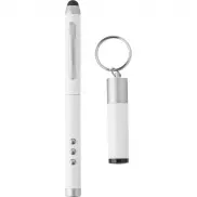 Wskaźnik laserowy, długopis, touch pen, odbiornik - biały