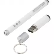Wskaźnik laserowy, długopis, touch pen, odbiornik - biały