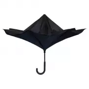 Odwracalny parasol manualny - czarno-niebieski