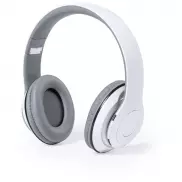 Składane bezprzewodowe słuchawki nauszne, radio - biały