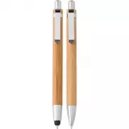 Bambusowy zestaw piśmienny, długopis touch pen i ołówek mechaniczny - brązowy