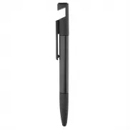 Długopis wielofunkcyjny, czyścik do ekranu, linijka, stojak na telefon, touch pen, śrubokręty - czarny
