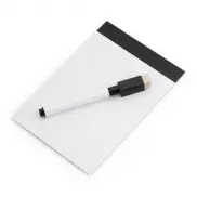 Tablica do pisania z magnesem na lodówkę, pisak, gumka - czarny