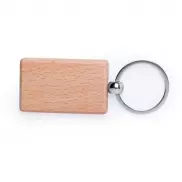 Drewniany brelok do kluczy - brązowy
