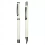Zestaw piśmienny, długopis i pióro kulkowe | Elliot - biały