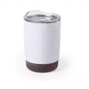 Kubek termiczny 380 ml z korkowym elementem - biały
