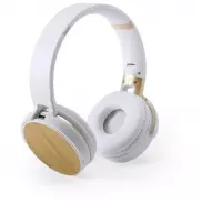 Składane bezprzewodowe słuchawki nauszne, radio - brązowy