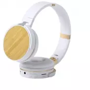 Składane bezprzewodowe słuchawki nauszne, radio - brązowy