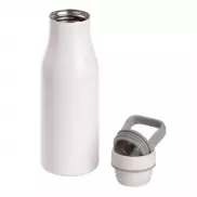 Butelka termiczna 550 ml Air Gifts, pojemnik w zakrętce | Jessica - biały