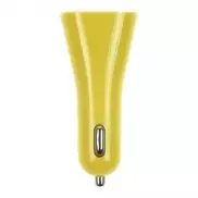 Ładowarka samochodowa USB - żółty