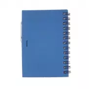 Notatnik ok. A7 z długopisem - niebieski