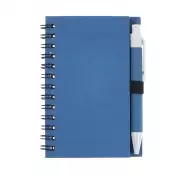 Notatnik ok. A7 z długopisem - niebieski