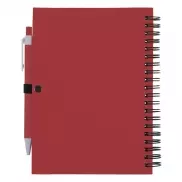 Notatnik ok. A5 z długopisem - czerwony