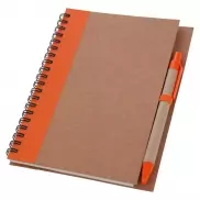 Notatnik ok. A5 z długopisem - pomarańczowy