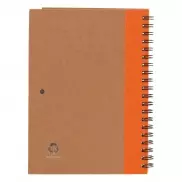 Notatnik ok. A5 z długopisem | Salvatore - pomarańczowy