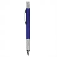 Długopis wielofunkcyjny, linijka, poziomica, śrubokręt - niebieski