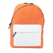 Plecak | Madeline - biało-pomarańczowy