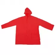Płaszcz przeciwdeszczowy z kapturem - czerwony