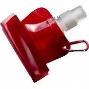 Składany bidon 420 ml z karabińczykiem - czerwony
