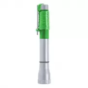 Latarka 2 LED, długopis - zielony