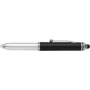 Długopis, touch pen, lampka LED, zatyczka - czarny