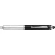 Długopis, touch pen, lampka LED, zatyczka - czarny