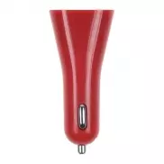 Ładowarka samochodowa USB - czerwony