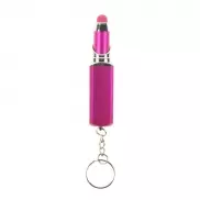 Brelok do kluczy 'pomadka', długopis, touch pen - różowy