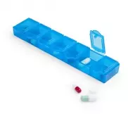 Pojemnik na tabletki z 7 przegrodami - niebieski