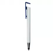 Długopis, touch pen, stojak na telefon - niebieski